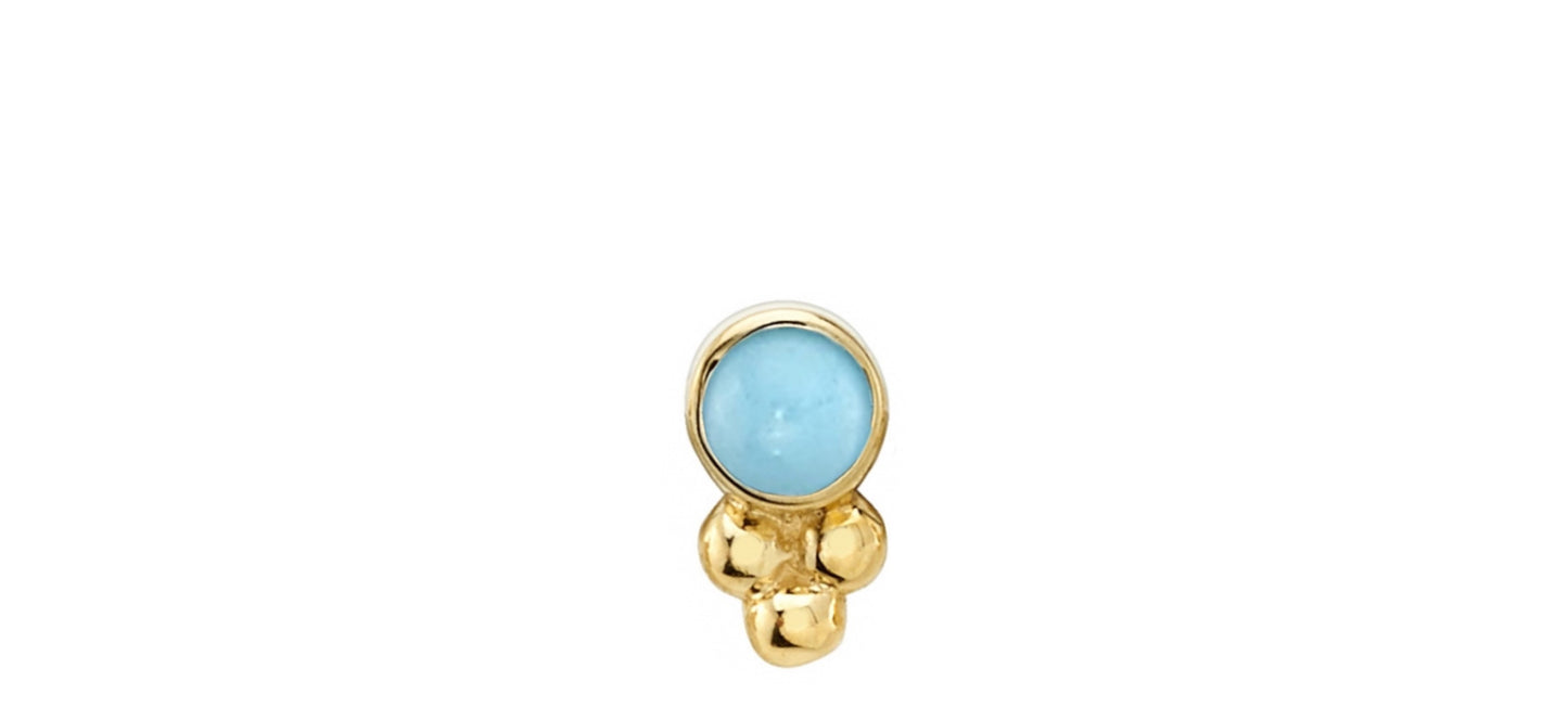 Tri-Bead Pin Yellow Gold